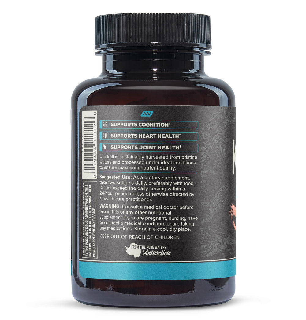 ONNIT Antarctic Krill Oil label with IGEN Non-GMO claim
