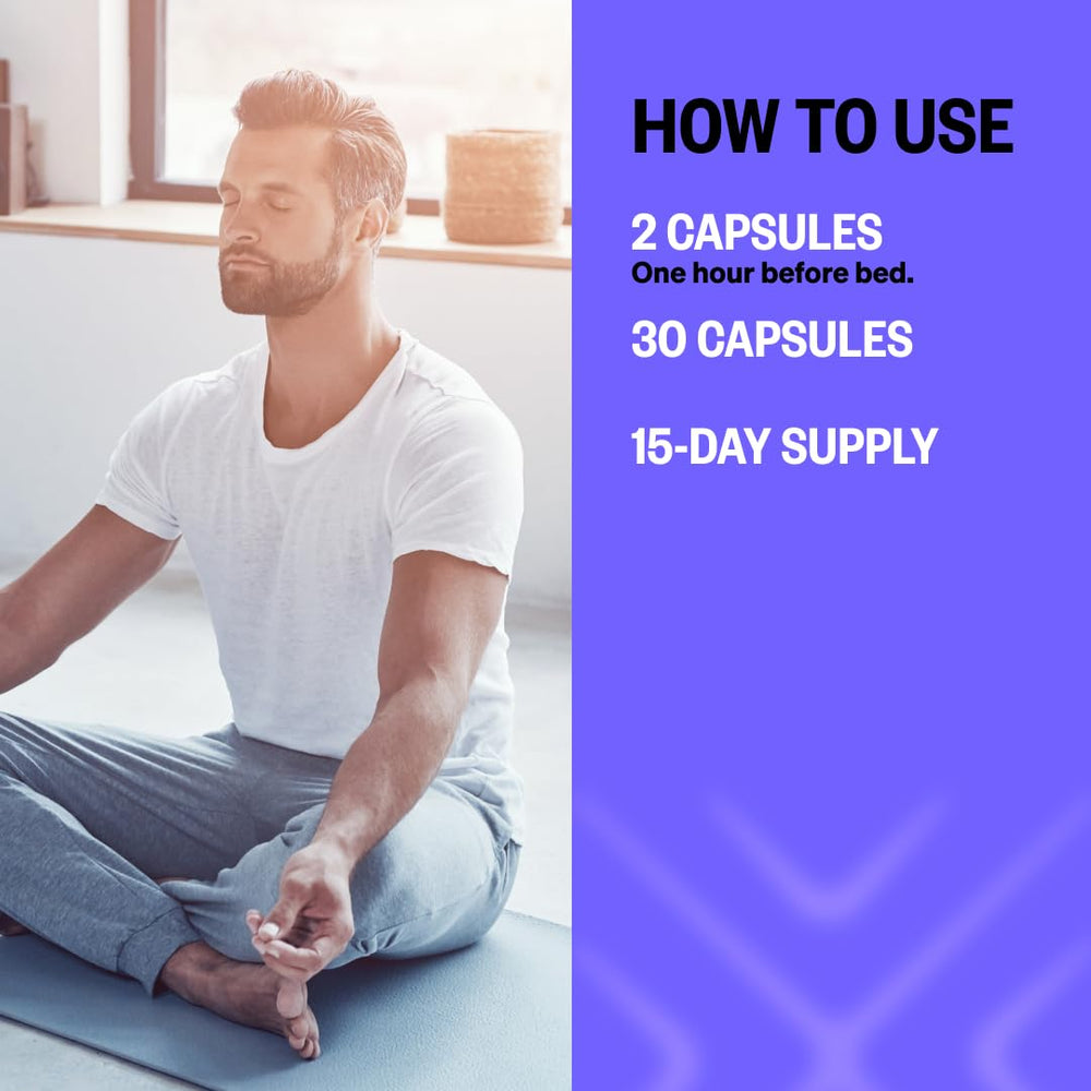 ONNIT New Mood capsules in hand for on-the-go calm.