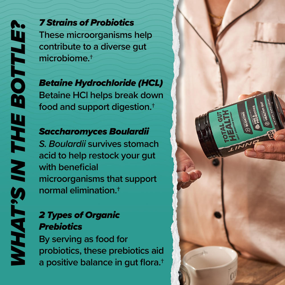 ONNIT probiotic capsules close-up signaling gut flora support.