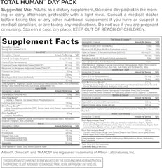 ONNIT Total Human pill dispense image shows organized daily vitamins.