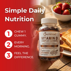 Gummies arranged with a planner to illustrate an easy daily habit for busy days.