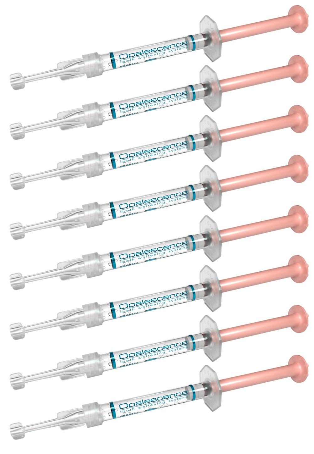 Opalescence 8-pack 35% gel syringes for at-home whitening sessions.