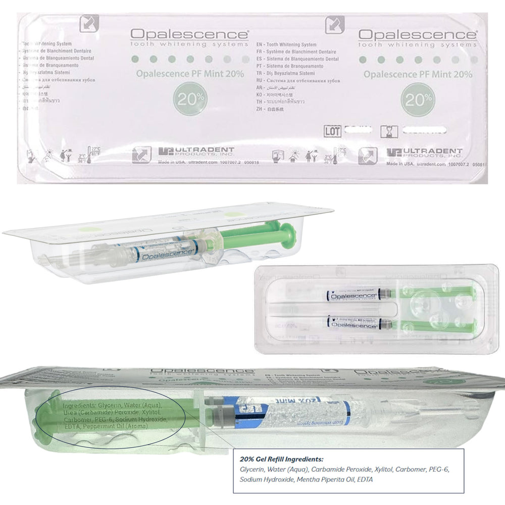 Four-syringes pack provides extended whitening sessions and convenience.