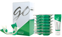 Opalescence Go 15 whitening bundle trays top view for seven-treatment whitening convenience.