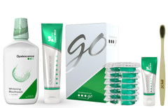 Opalescence Go trays shown for at-home whitening convenience.