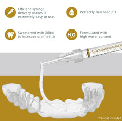 Opalescence syringe delivery enables precise application to trays