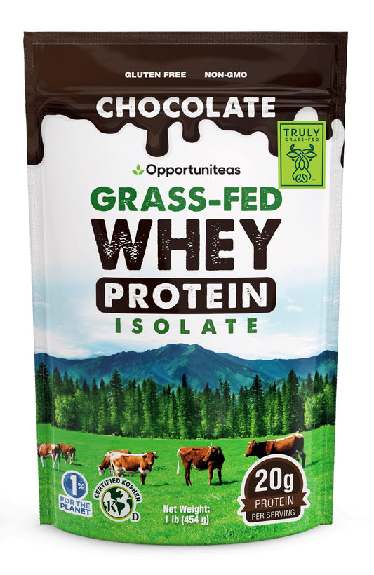 Opportuniteas grass-fed whey scoop boosts protein for shakes