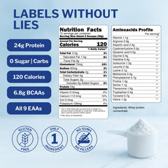 Opportuniteas whey protein 24g serving spotlighting high protein content