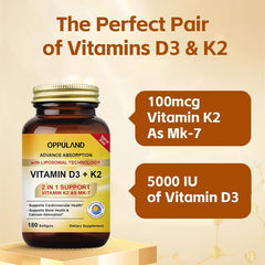 oppuland D3K2 packaging box with product details