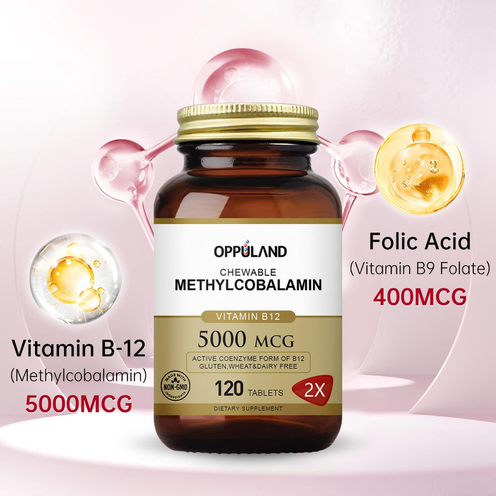 Oppuland methyl B-12 chewable dissolves under the tongue for quick uptake