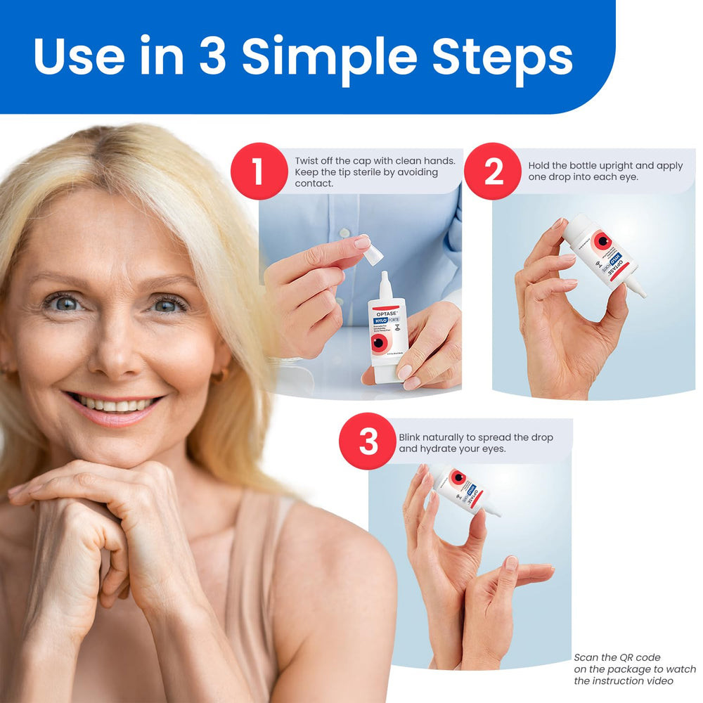 Glycerin and hyaluronic acid components in Optase HYLO Forte provide extra moisture