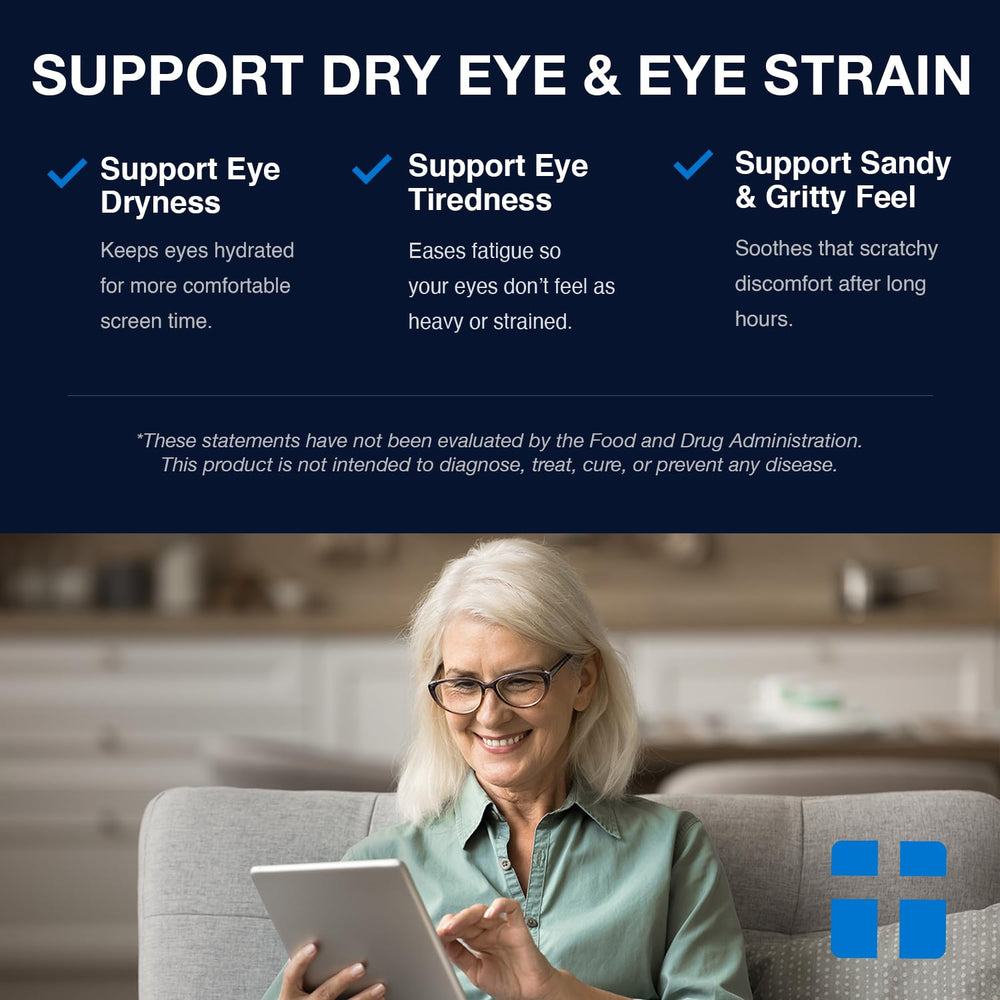 Morning glass with Opti Life MD AREDS2 supports daily eye health.