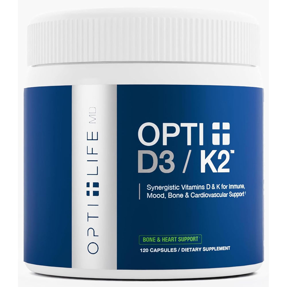 Opti Life MD OptiD3K2 bottle—ergonomic design for easy daily use.