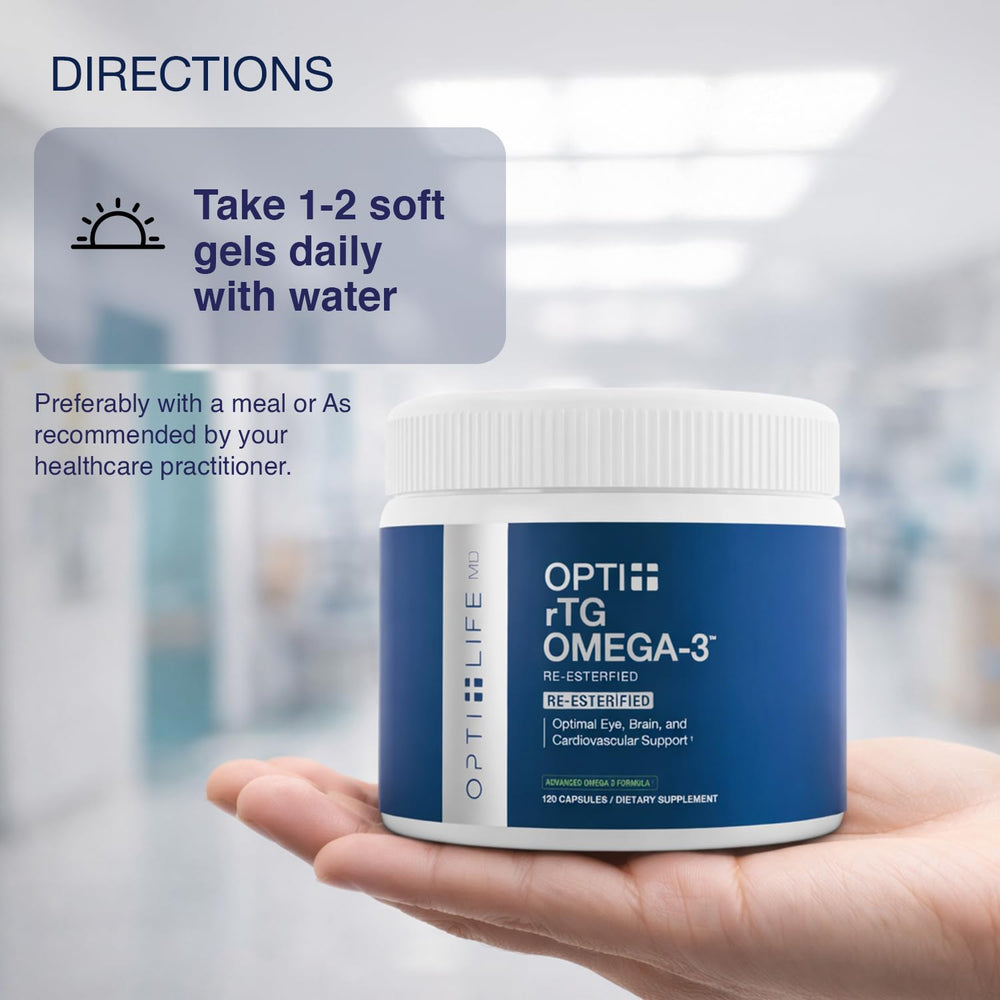 Take Opti + Life MD Omega-3 with a fat-containing meal for better absorption