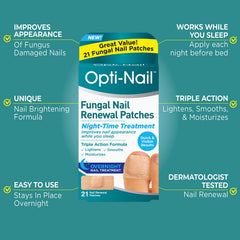 Opti-Nail brightening formula close-up showing nail care focus.