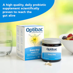 Optibac Probiotics Every Day capsules close-up highlighting 5B CFU.