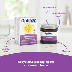 Optibac Probiotics for Women use scenario, on-the-go lifestyle with vegan capsules