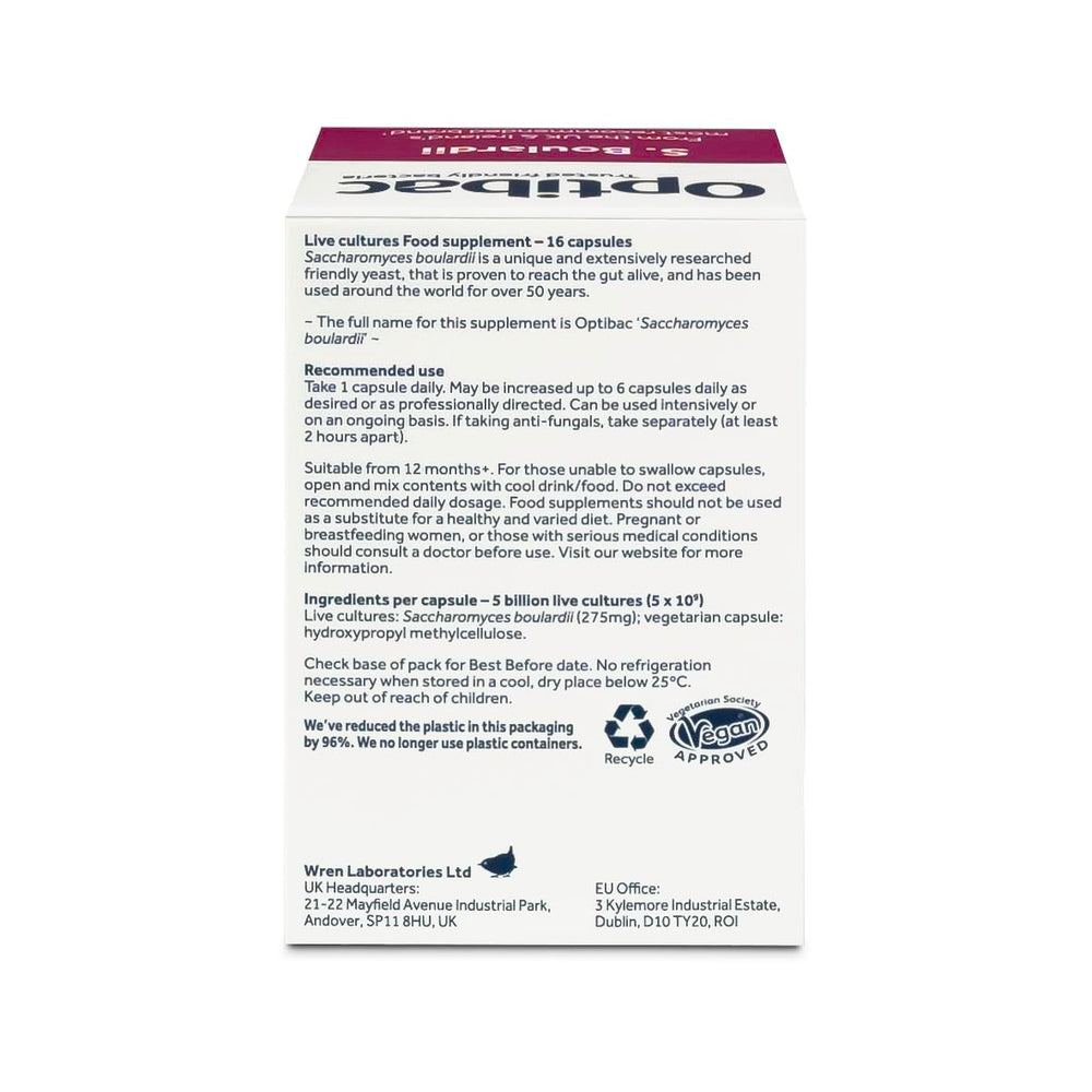 OptiBac probiotic capsules promote gentle digestive balance and daily comfort.
