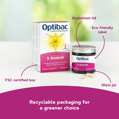 OptiBac Saccharomyces boulardii storage in a cool, dry place without refrigeration.