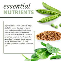 Optimal Health Systems BonePlus probiotics concept suggests gut-friendly nutrient delivery.