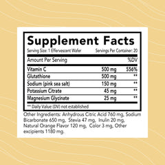 Optimal Health Systems Essential Glutathione wafers pour demonstrates quick dissolve for on-the-go use.