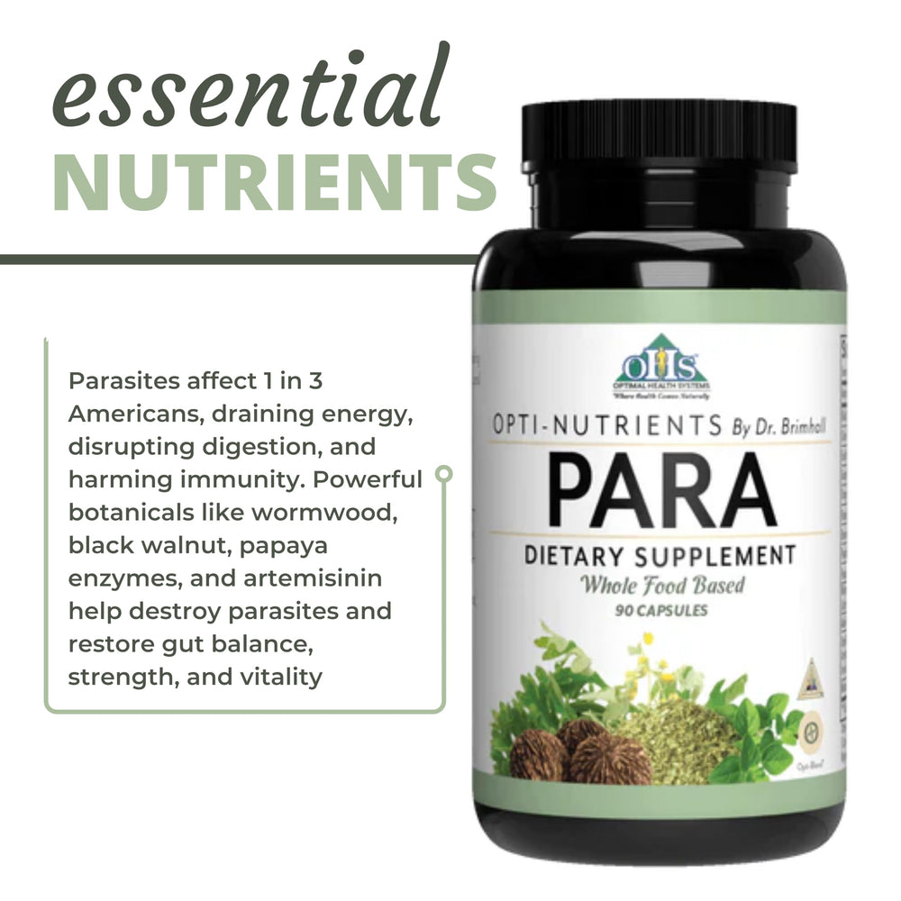 Opti-Para capsules packaged for daily use and convenience
