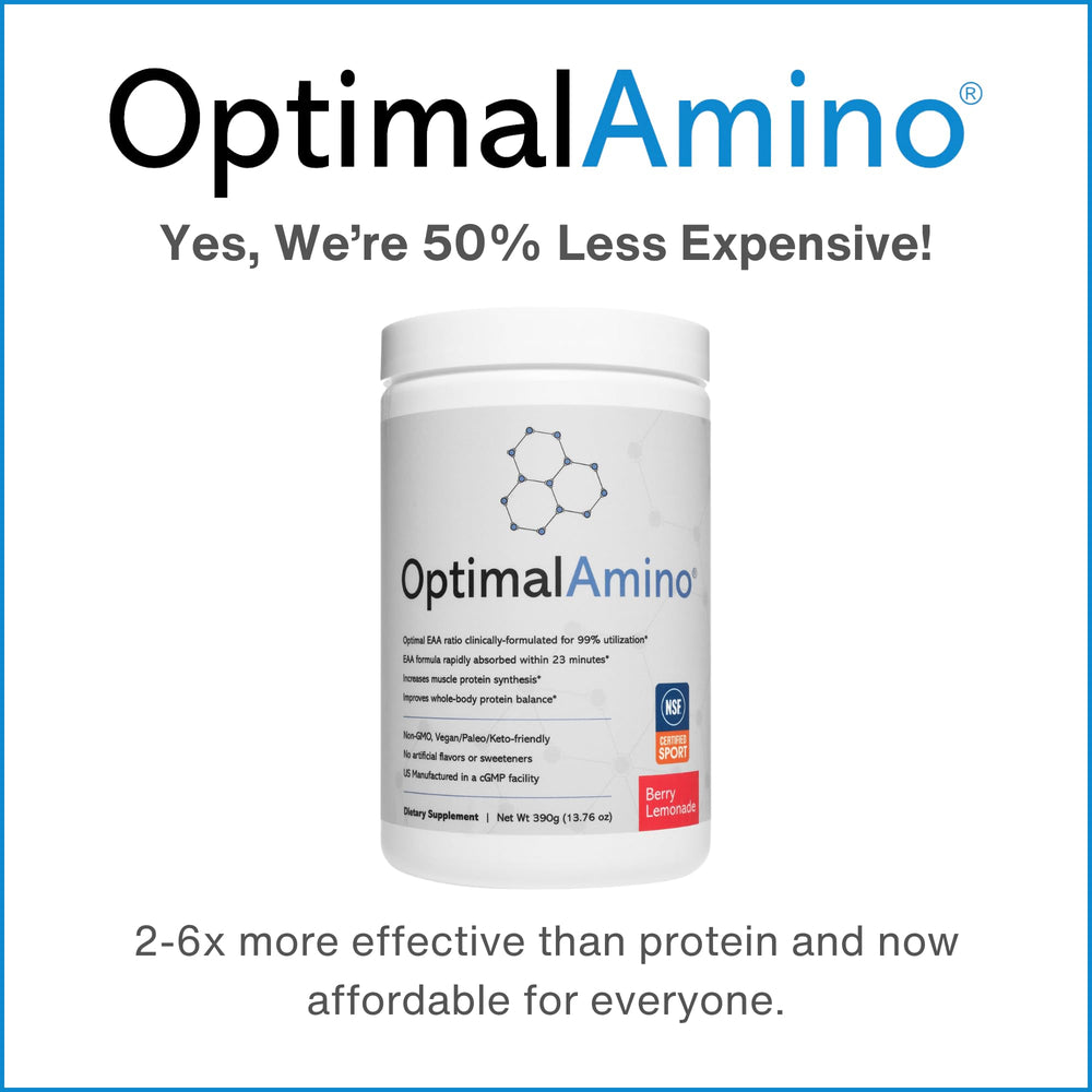 Athlete training with OptimalAmino for sustained performance and focus.