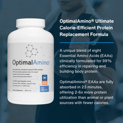 OptimalAmino serving spoon highlighting easy daily supplementation before training