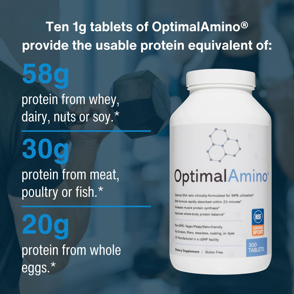 OptimalAmino stick packs on the go support busy schedules and workouts.