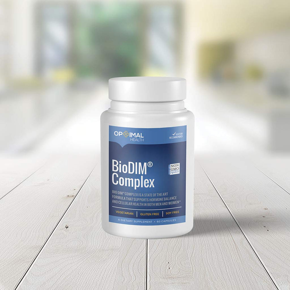 OPTIMALHEALTH BioDIM label detail highlights purity and ingredients