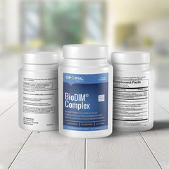 OPTIMALHEALTH BioDIM packaging box communicates vegan and gluten-free features