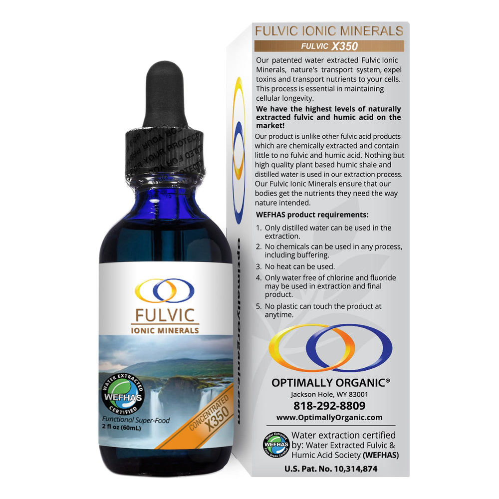 Optimally Organic label close-up highlighting USA-made, pure extraction.