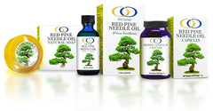 Daily wellness setup featuring Optimally Organic red pine needle oil.