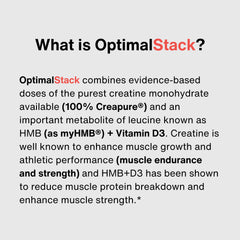 OptimalStack ingredients graphic features clinically dosed components for performance