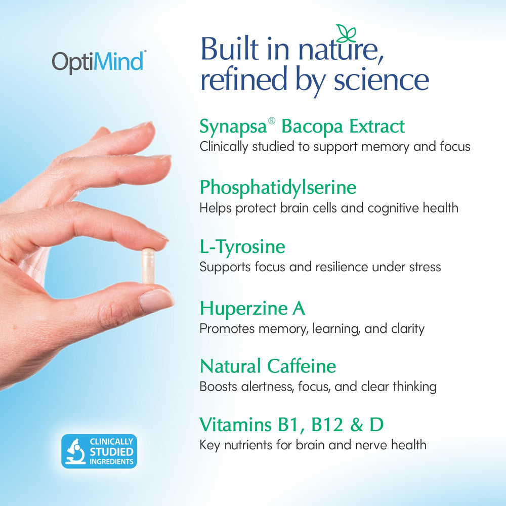 Optimind bottle side view highlights non GMO formulation
