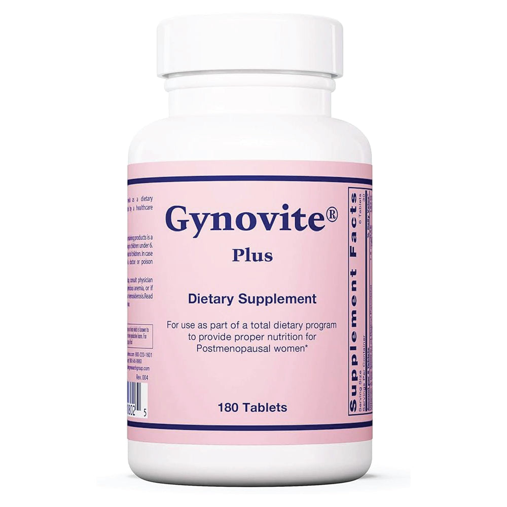 Optimox Gynovite bottle front view for postmenopause support.