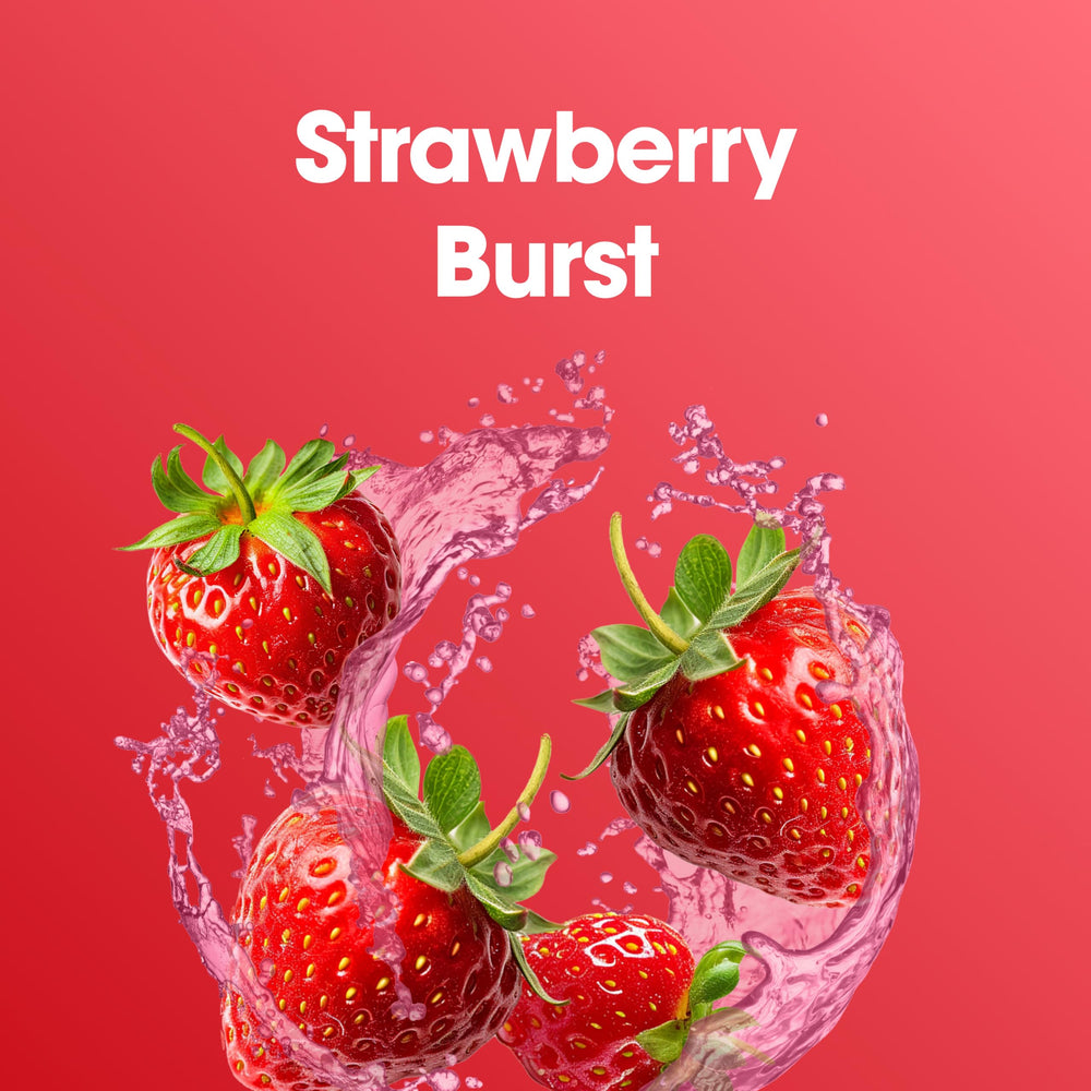 Optimum Nutrition Amino Energy Strawberry Burst label close-up highlighting caffeine for energy