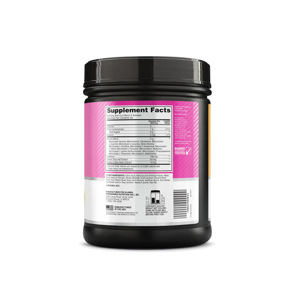 Optimum Nutrition Amino Energy morning workout setup with convenient powder