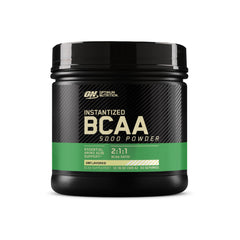 Optimum Nutrition BCAA 5000 bottle ready for post-workout recovery support.