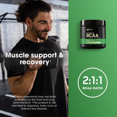 Optimum Nutrition BCAA 5000 measuring spoon for precise dosing.