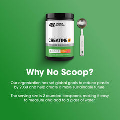 Optimum Nutrition Creatine Monohydrate Plus ingredients chart closeup.