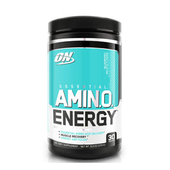 Glass of water with Essential Amino Energy dissolving, showcasing low calorie formula.