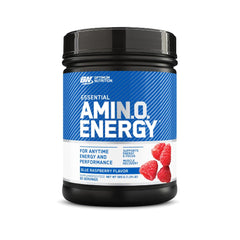 Essential Amino Energy Fruit Fusion packaging shown in lifestyle setting.