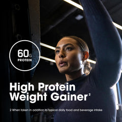 Nutrition label close-up on Optimum Nutrition Gold Standard Pro Gainer.