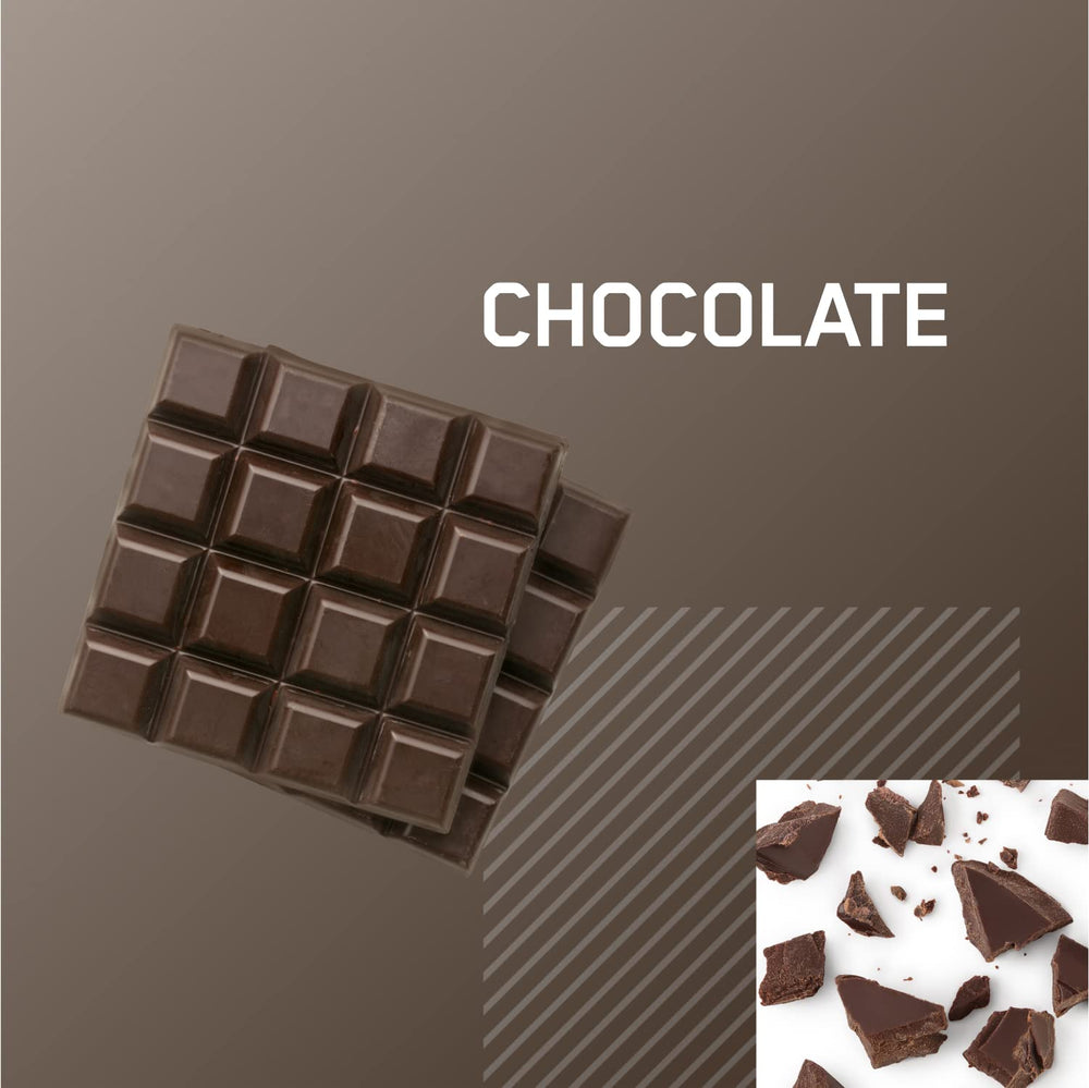 Optimum Nutrition shake chocolate bottle back nutrition panel with vitamins listed.