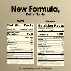 Optimum Nutrition Gold Standard whey chocolate tub label close-up.
