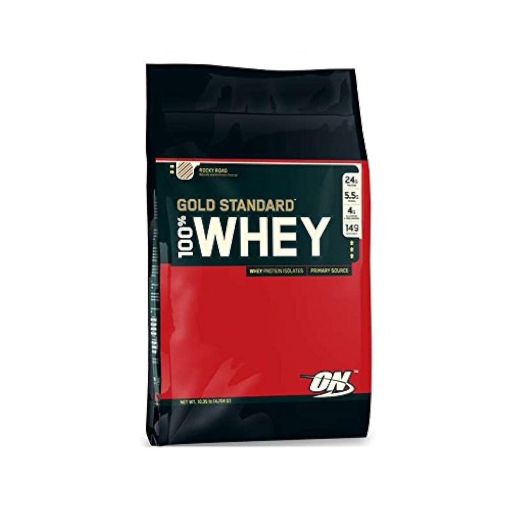 Optimum Nutrition Gold Standard Whey Delicious Strawberry tub ready for post-workout protein boost.