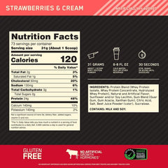 Optimum Nutrition Gold Standard Whey powder dissolving smoothly in water for fast recovery.