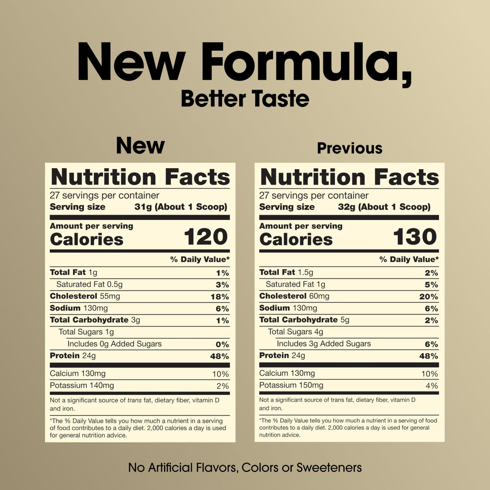 Optimum Nutrition Gold Standard Whey vanilla scoop demonstrates easy portioning for post-workout recovery