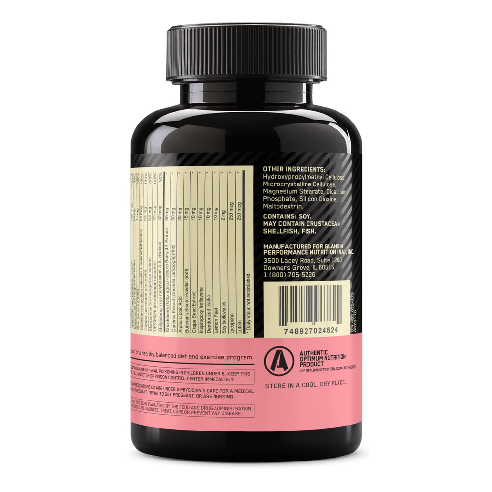 Optimum Nutrition Opti-Women 120-count bottle on shelf.